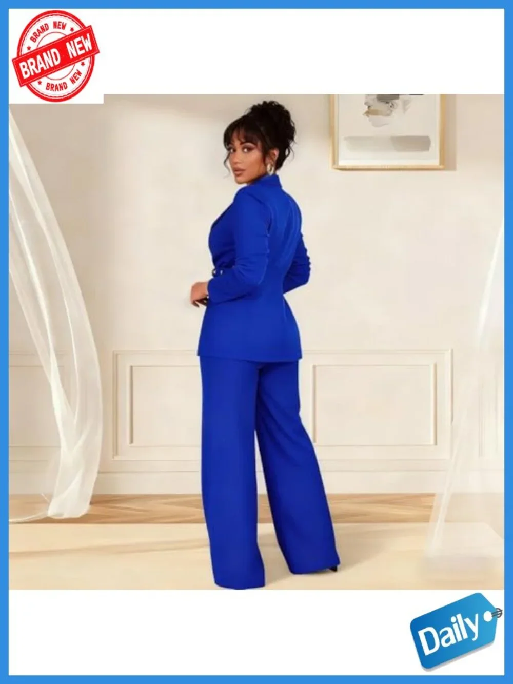Women's 2 Piece Pantsuit Set Business Casual Blazer with Pants